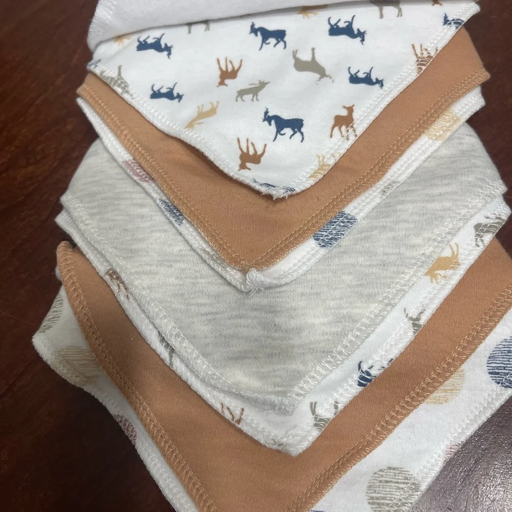 modern baby 8 pack of little man theme bandana bibs for baby NWT